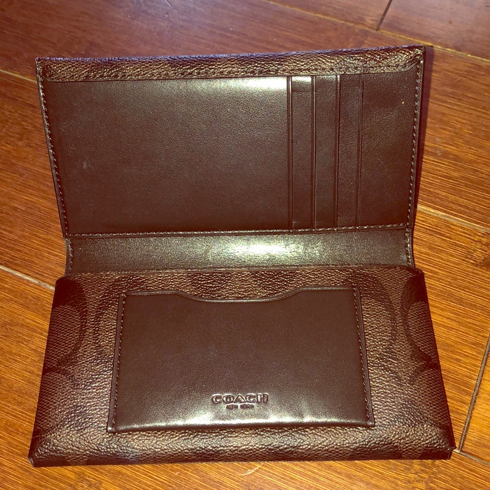 NEGOTIABLE new Authentic dark brown Coach wallet.